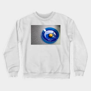 Egg on a Blue Plate Crewneck Sweatshirt